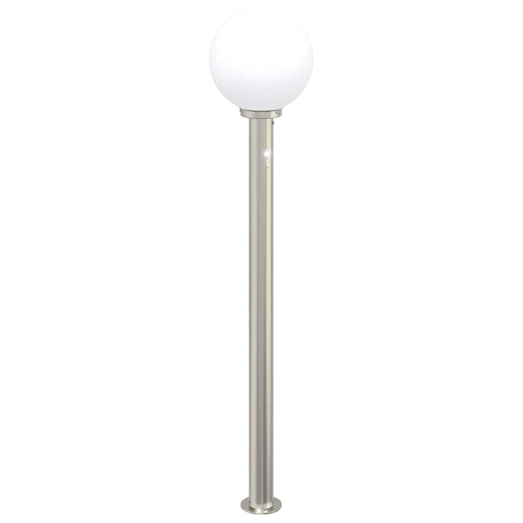 vidaXL Lampy słupkowe z czujnikiem 3 szt. 120 cm Stal nierdzewna IP44
