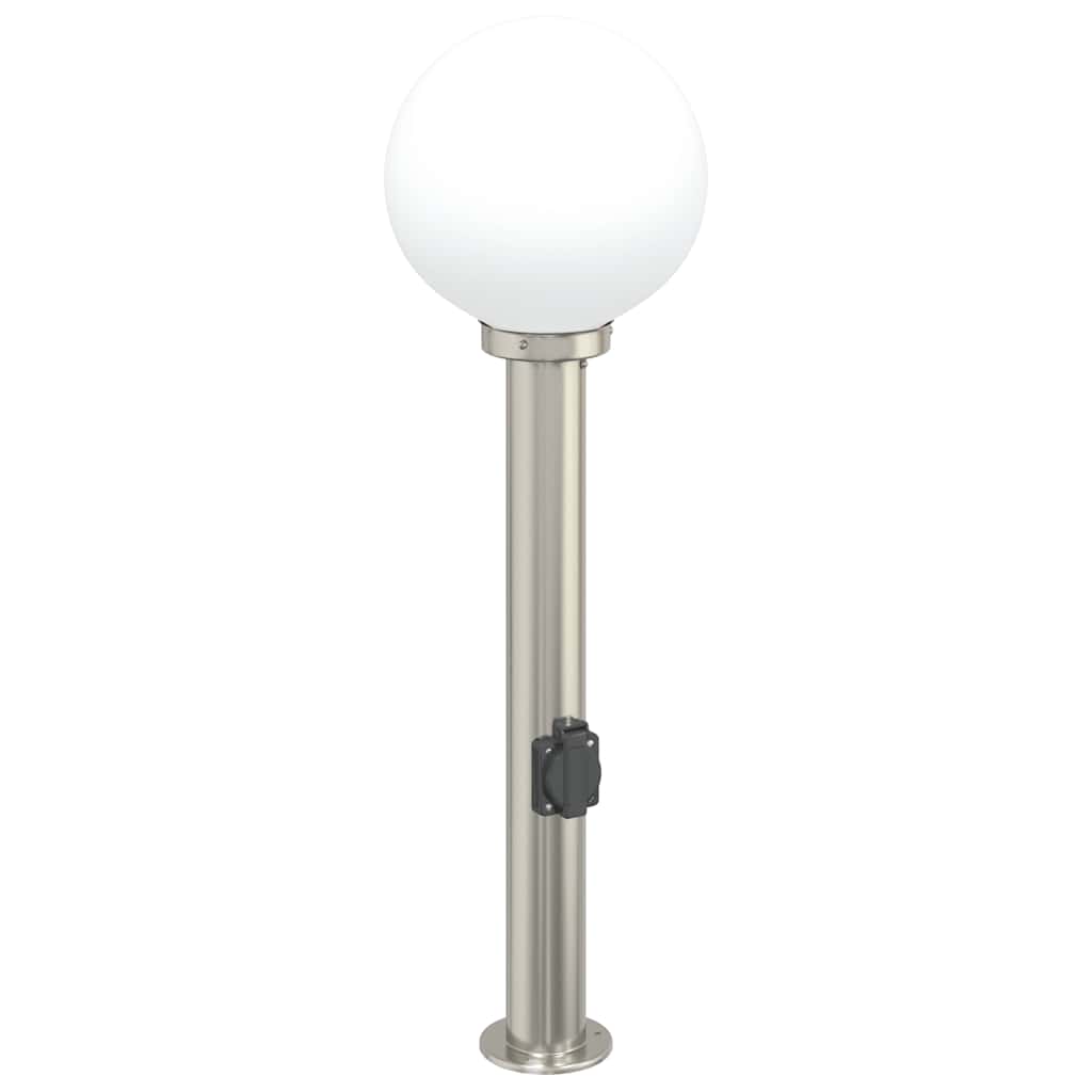 vidaXL Słupek oświetleniowy z gniazdem 80 cm, stal nierdzewna IP44