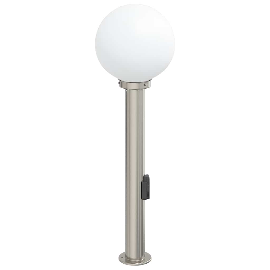 vidaXL Słupek oświetleniowy z gniazdem 80 cm, stal nierdzewna IP44