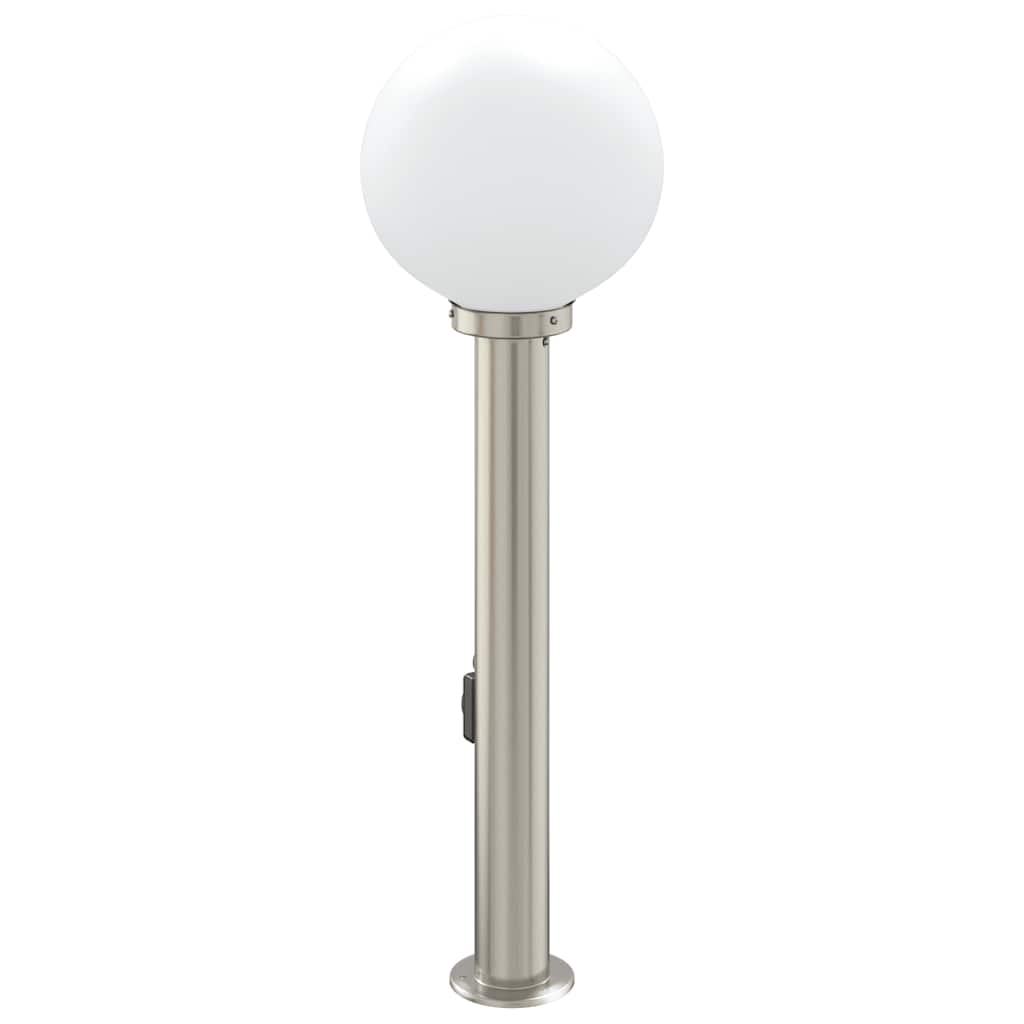 vidaXL Słupek oświetleniowy z gniazdem 80 cm, stal nierdzewna IP44