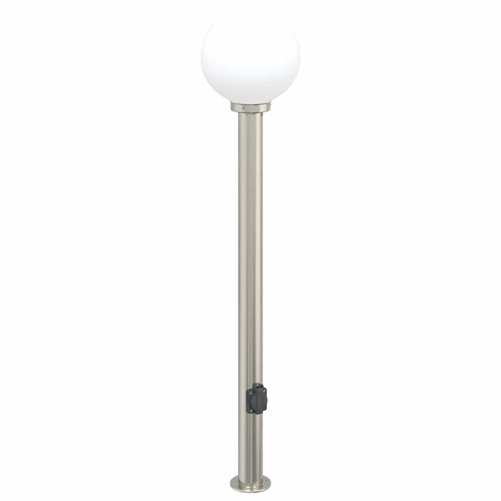 vidaXL Słupek oświetleniowy z gniazdem 120 cm, stal nierdzewna IP44