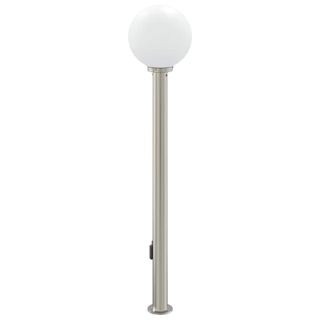 vidaXL Słupek oświetleniowy z czujnikiem i gniazdkiem 120 cm, stal nierdzewna IP44
