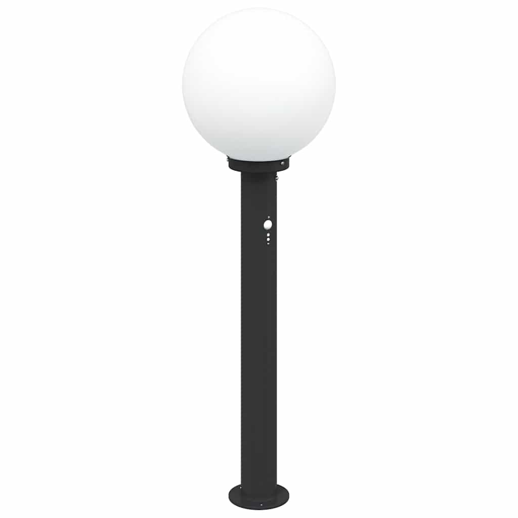 vidaXL Słupek oświetleniowy z czujnikiem 80 cm Czarny IP44