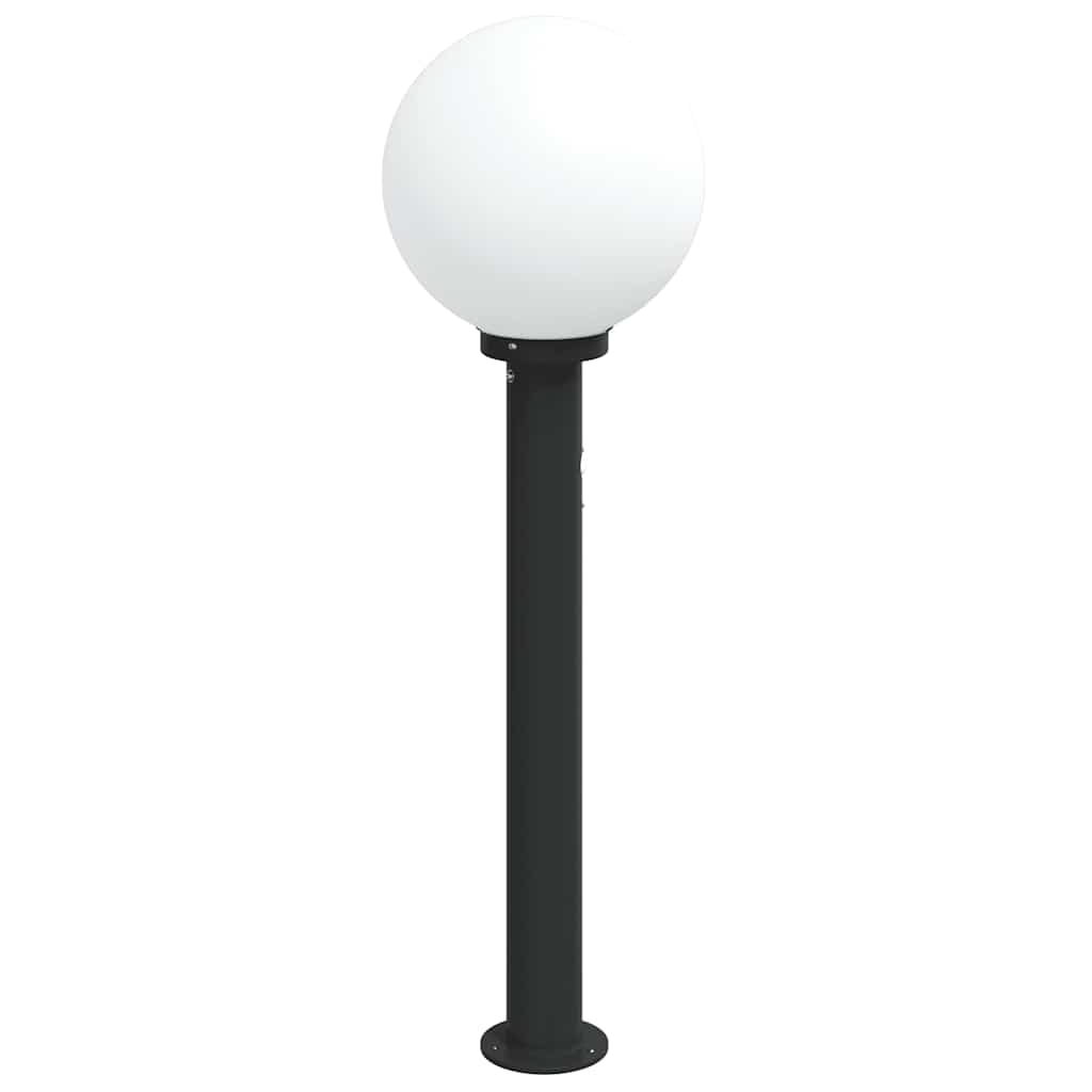 vidaXL Słupek oświetleniowy z czujnikiem 80 cm Czarny IP44