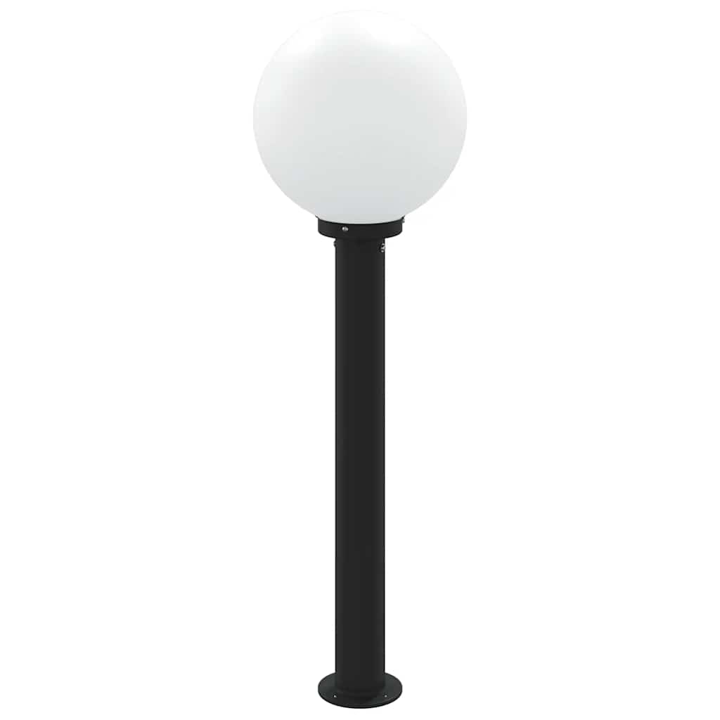 vidaXL Słupek oświetleniowy z czujnikiem 80 cm Czarny IP44
