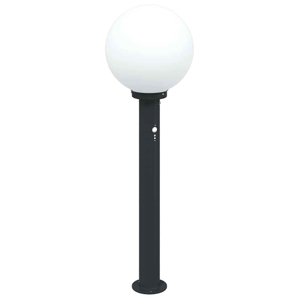 vidaXL Lampy słupkowe z czujnikiem 3 szt. 80 cm, czarne, IP44