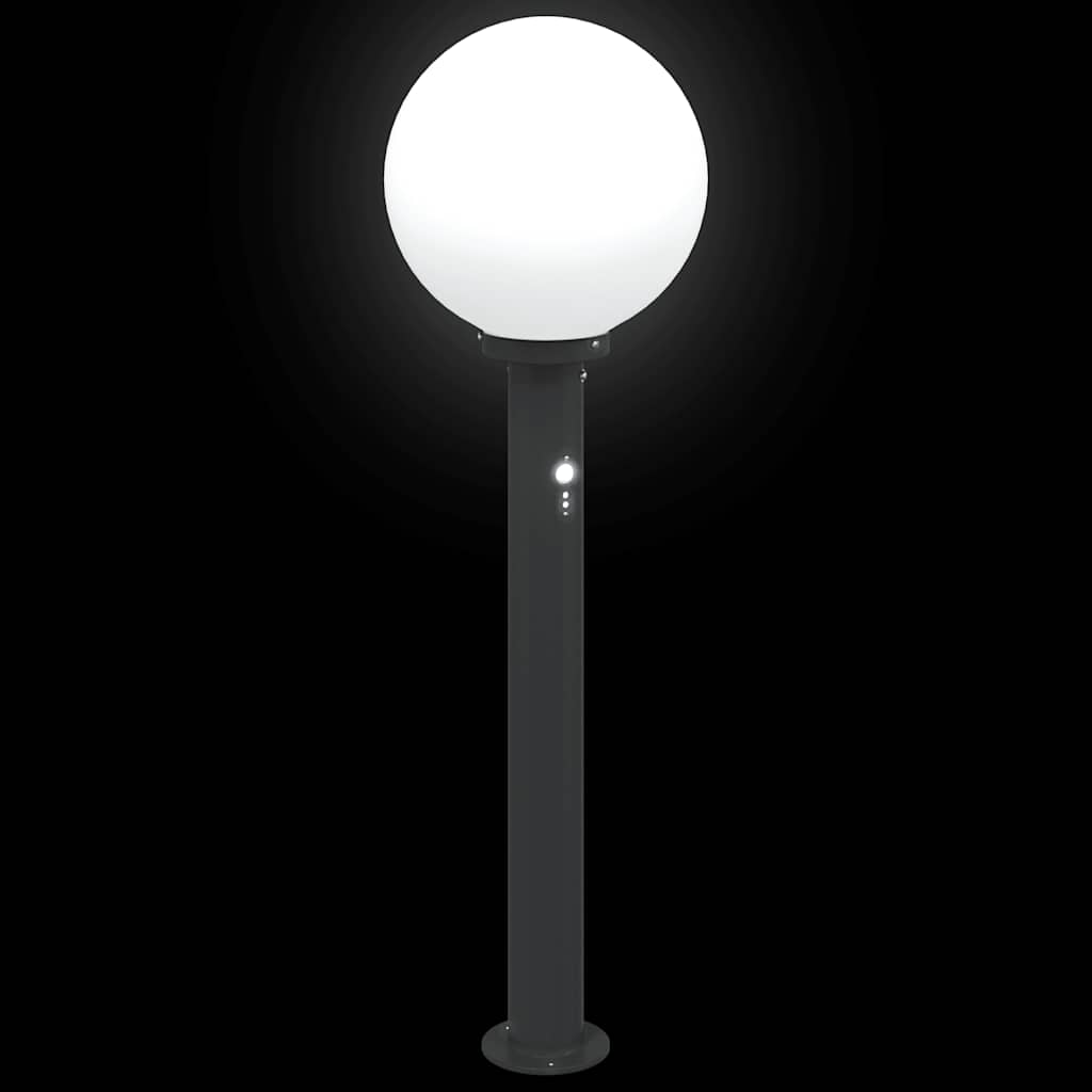 vidaXL Lampy słupkowe z czujnikiem 3 szt. 80 cm, czarne, IP44