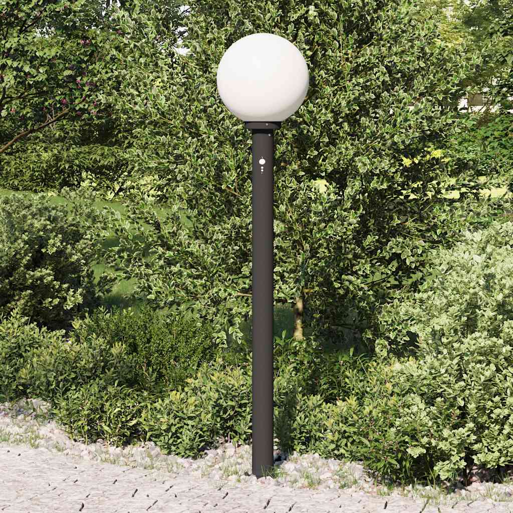 vidaXL Słupek oświetleniowy z czujnikiem 120 cm Czarny IP44