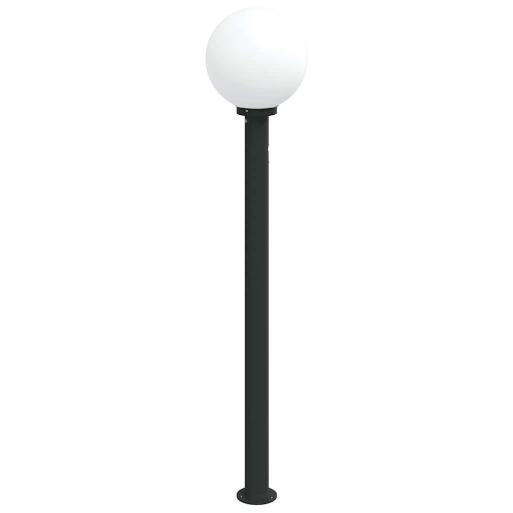 vidaXL Słupek oświetleniowy z czujnikiem 120 cm Czarny IP44