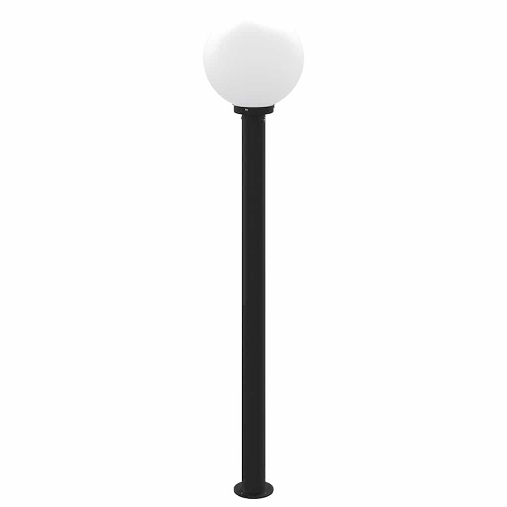 vidaXL Słupek oświetleniowy z czujnikiem 120 cm Czarny IP44