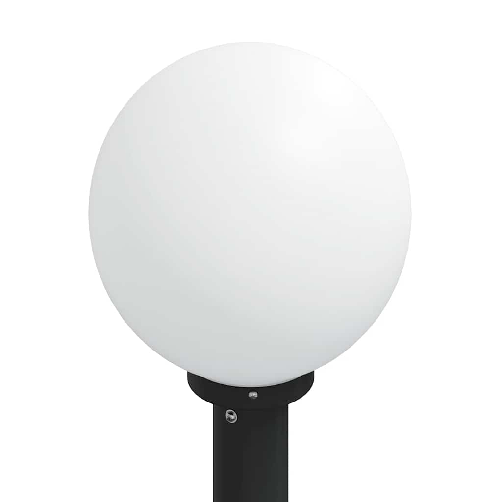 vidaXL Słupek oświetleniowy z czujnikiem i gniazdkiem 120 cm, czarny, IP44