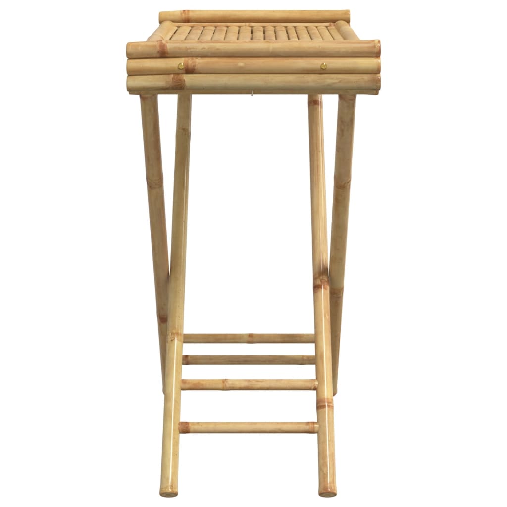 vidaXL Składany stolik ogrodowy z tacą, 70,5x42,5x80 cm, bambusowy