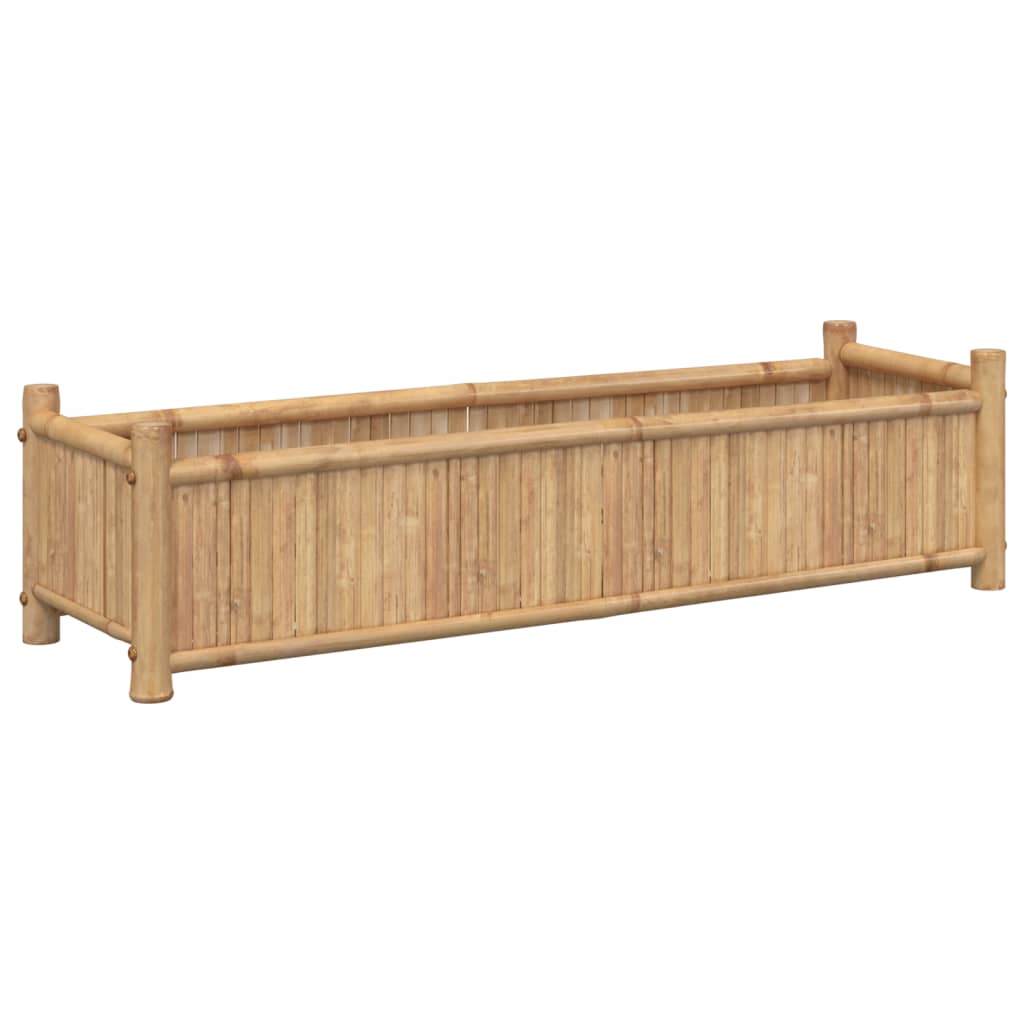 vidaXL Donica, 100x30x25 cm, bambusowa