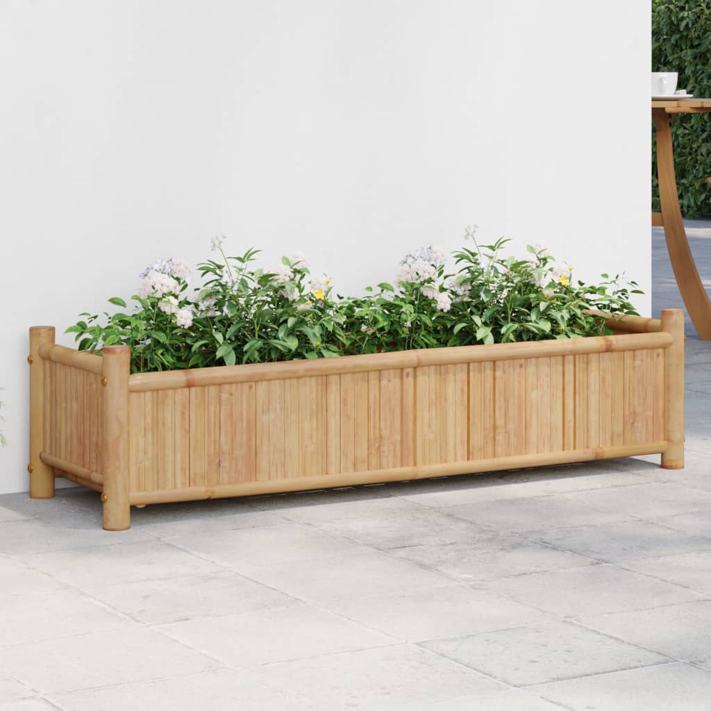 vidaXL Donica, 100x30x25 cm, bambusowa
