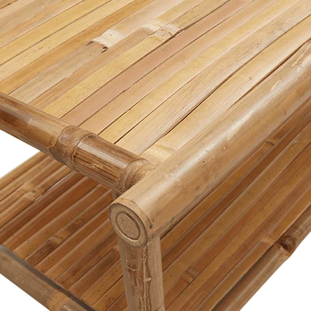 vidaXL Stolik kawowy, 110x55x45 cm, bambusowy
