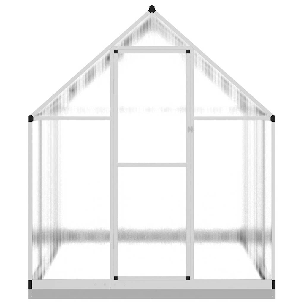 vidaXL Szklarnia z ramą podstawy, srebrna, 224x169x202 cm, aluminium
