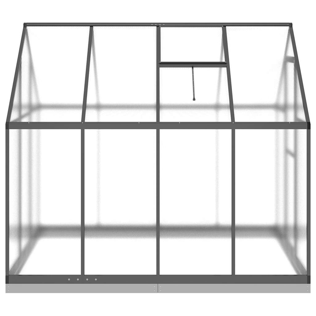 vidaXL Szklarnia z ramą podstawy, antracyt, 224x169x202 cm, aluminium