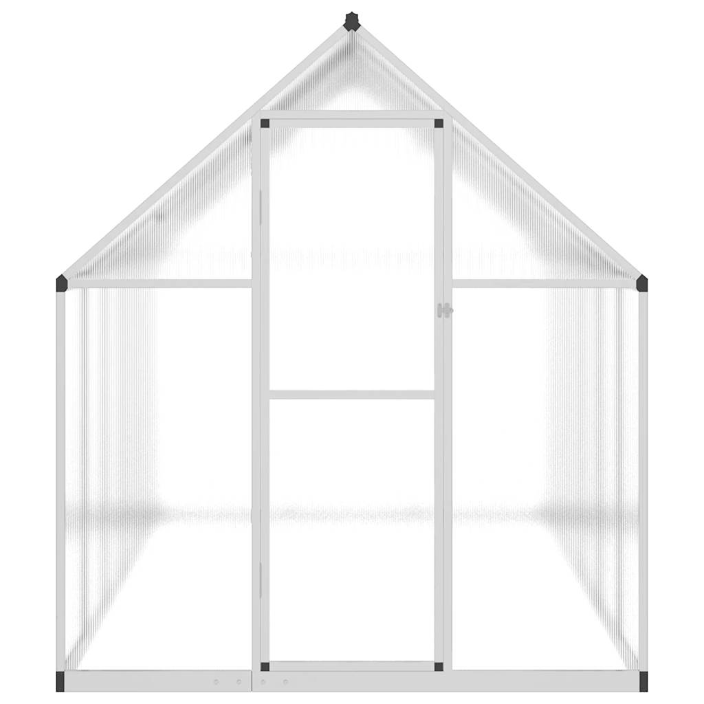 vidaXL Szklarnia z ramą podstawy, srebrna, 334x169x195 cm, aluminium
