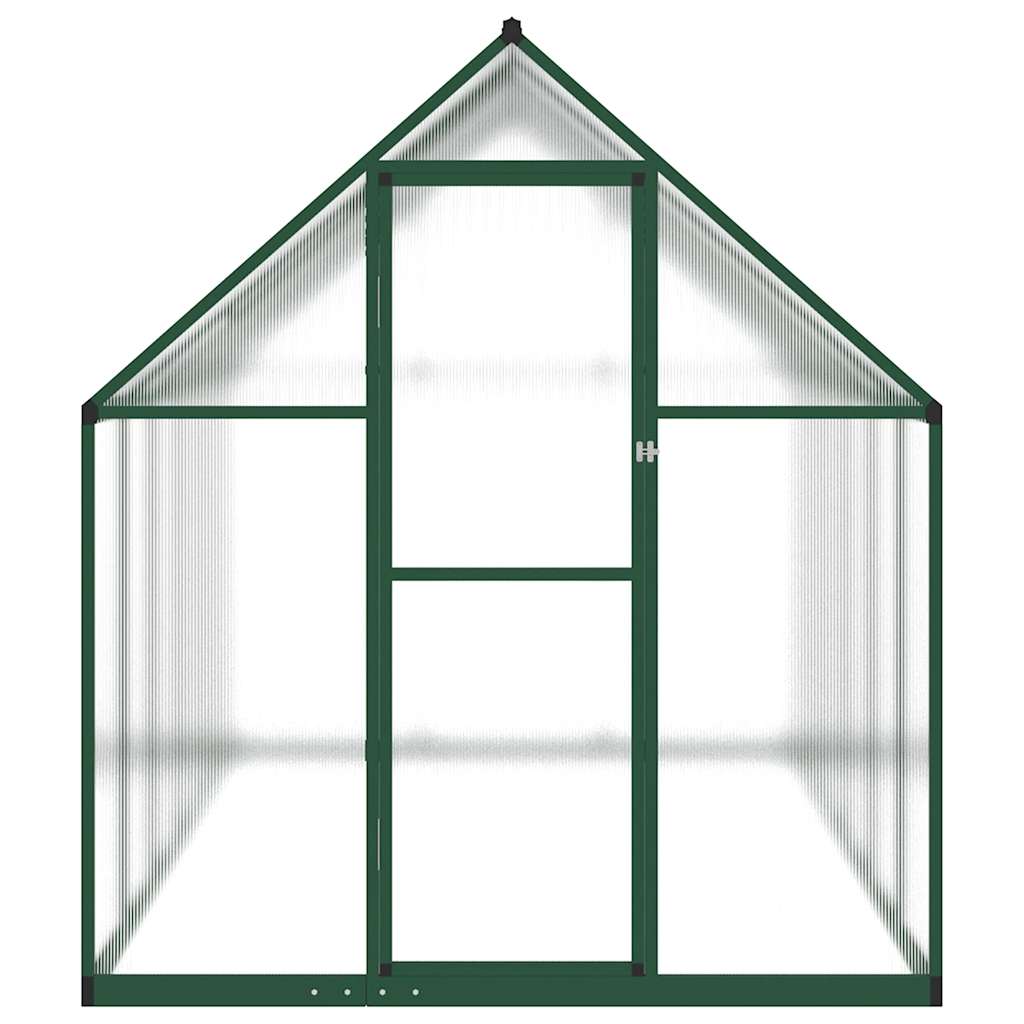 vidaXL Szklarnia z ramą podstawy, zielona, 334x169x195 cm, aluminium