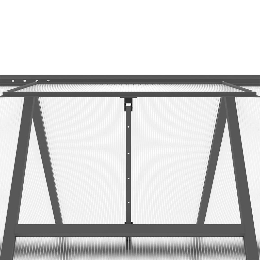 vidaXL Szklarnia z ramą, antracytowa, 334x169x195 cm, aluminiowa