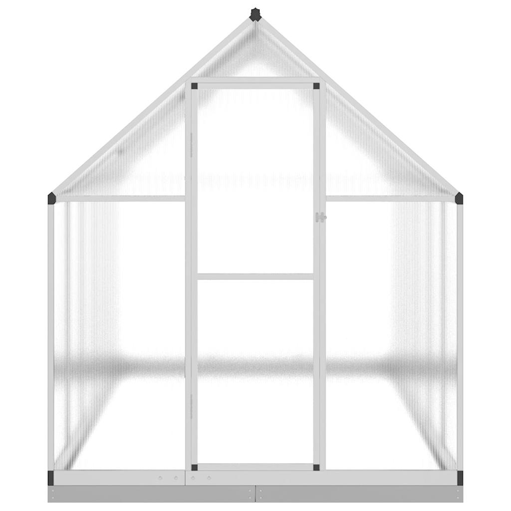 vidaXL Szklarnia z ramą podstawy, srebrna, 334x169x202 cm, aluminium