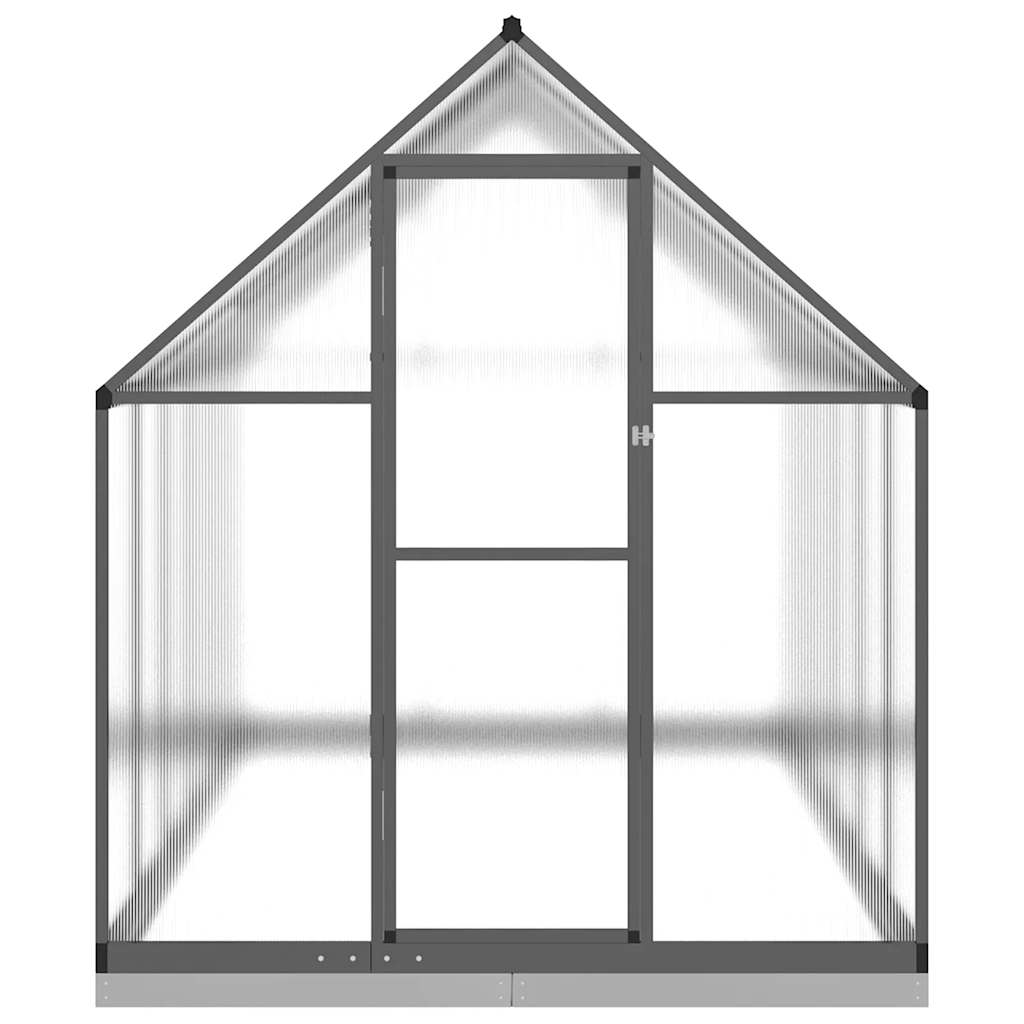vidaXL Szklarnia z ramą podstawy, antracyt, 334x169x202 cm, aluminium