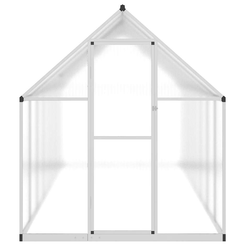 vidaXL Szklarnia z ramą podstawy, srebrna, 445x169x195 cm, aluminium