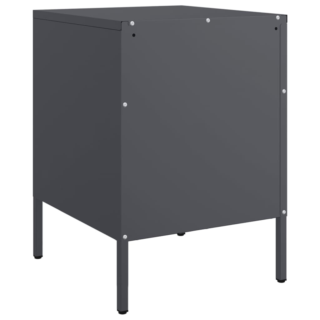 vidaXL Szafki nocne, 2 szt., antracytowe, 36x39x50,5 cm, stal