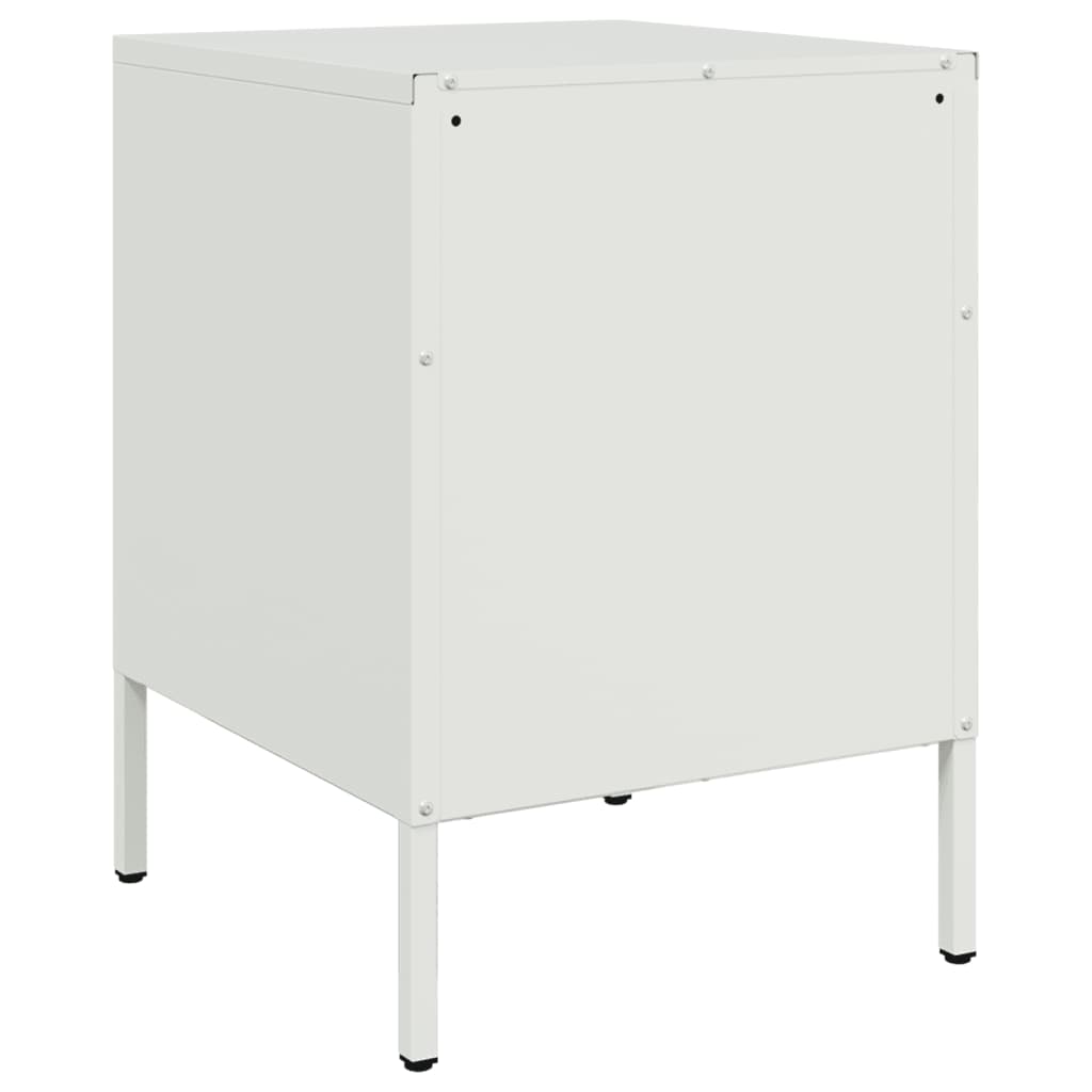 vidaXL Szafki nocne, 2 szt., białe, 36x39x50,5 cm, stal