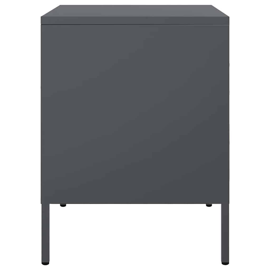vidaXL Szafki nocne, 2 szt., antracytowe, 36x39x50,5 cm, stal