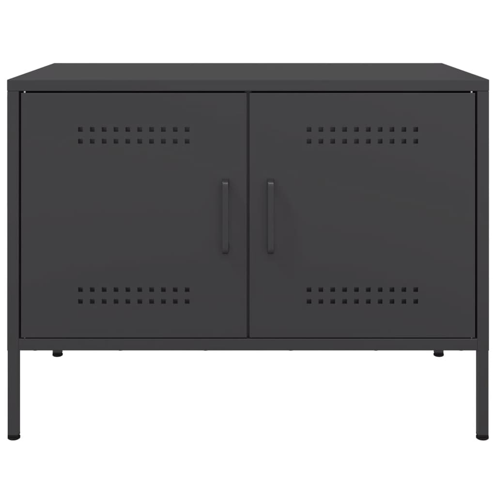 vidaXL Szafki RTV, 2 szt., czarne, 68x39x50,5 cm, stalowe