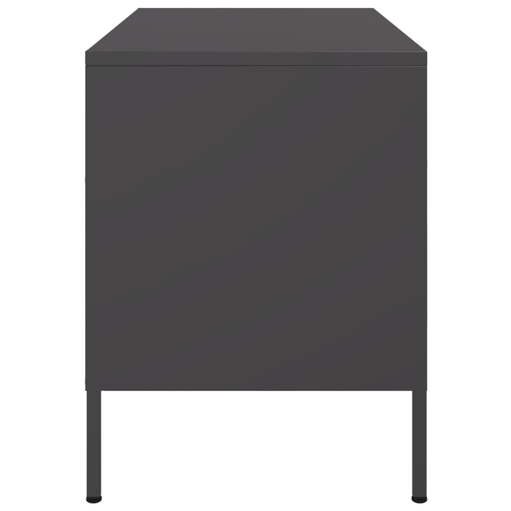 vidaXL Szafki RTV, 2 szt., czarne, 68x39x50,5 cm, stalowe