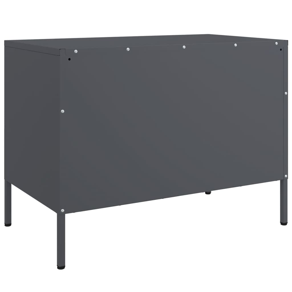 vidaXL Szafka RTV, antracytowa, 68x39x50,5 cm, stalowa