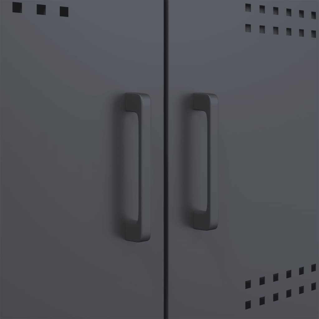 vidaXL Szafka RTV, antracytowa, 68x39x50,5 cm, stalowa