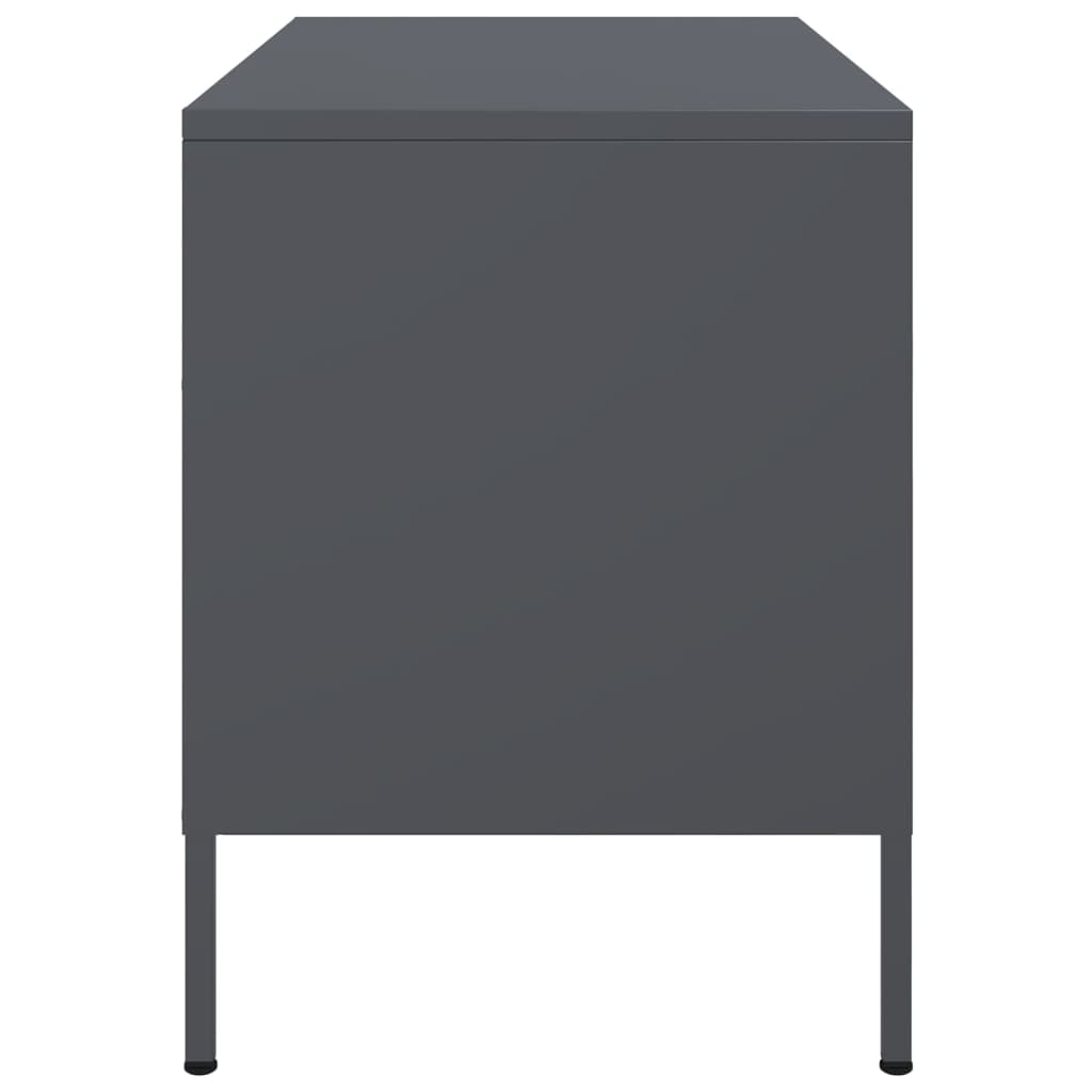 vidaXL Szafki RTV, 2 szt., antracytowe, 68x39x50,5 cm, stalowe