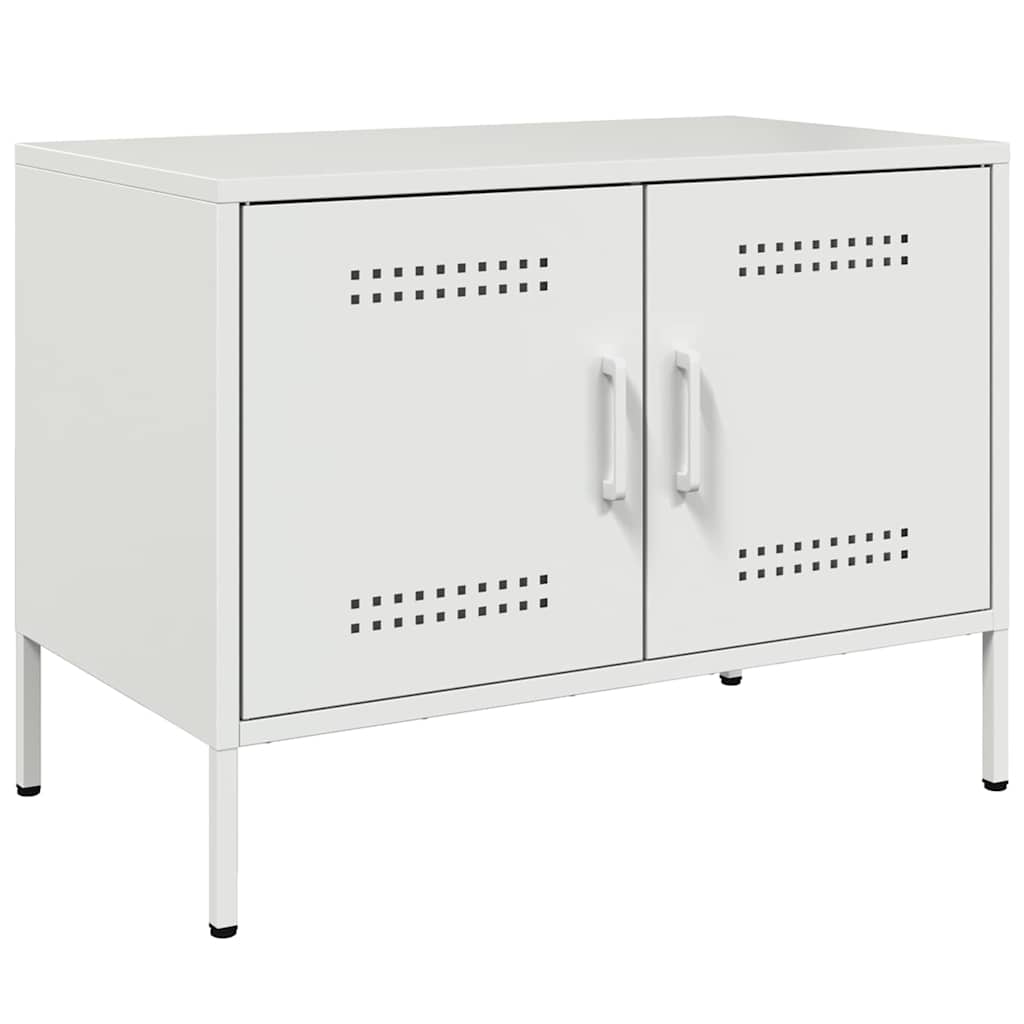 vidaXL Szafka pod telewizor, biała, 68x39x50,5 cm, stalowa