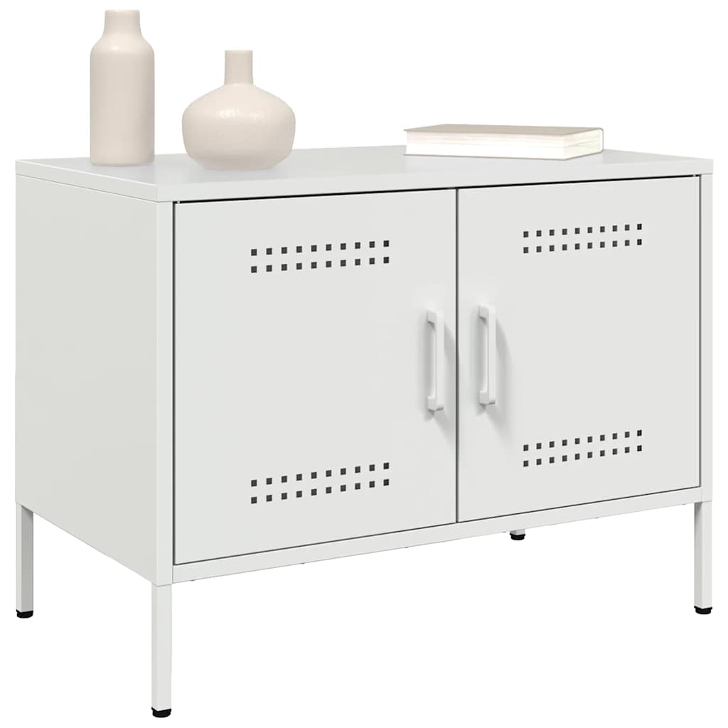 vidaXL Szafka pod telewizor, biała, 68x39x50,5 cm, stalowa