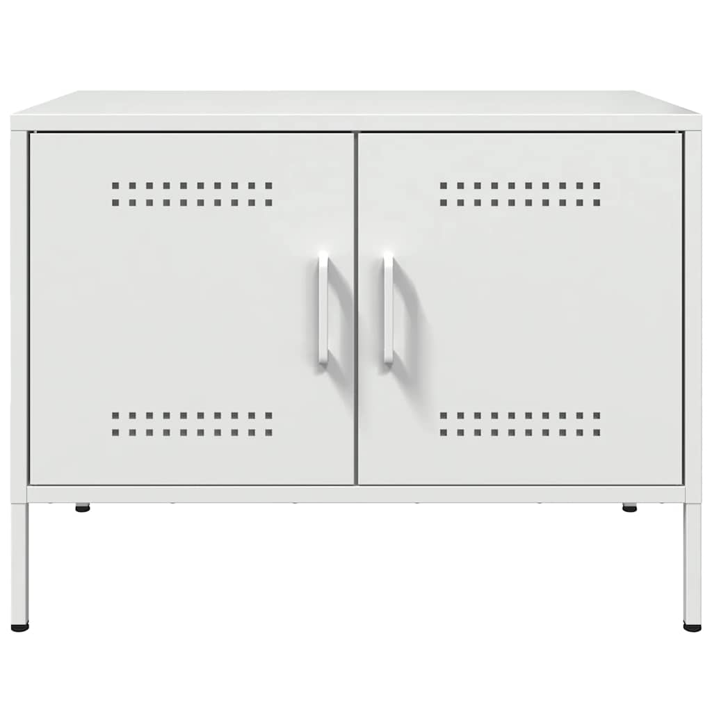 vidaXL Szafka pod telewizor, biała, 68x39x50,5 cm, stalowa