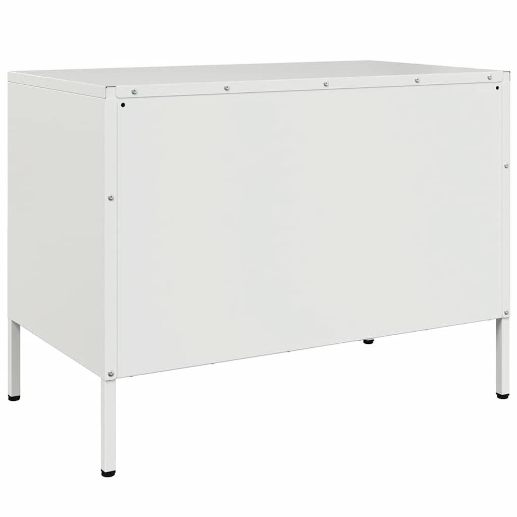 vidaXL Szafka pod telewizor, biała, 68x39x50,5 cm, stalowa