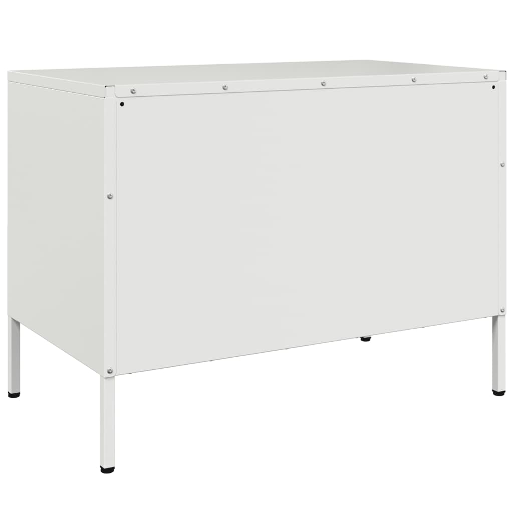 vidaXL Szafki pod telewizor, 2 szt., białe, 68x39x50,5 cm, stalowe