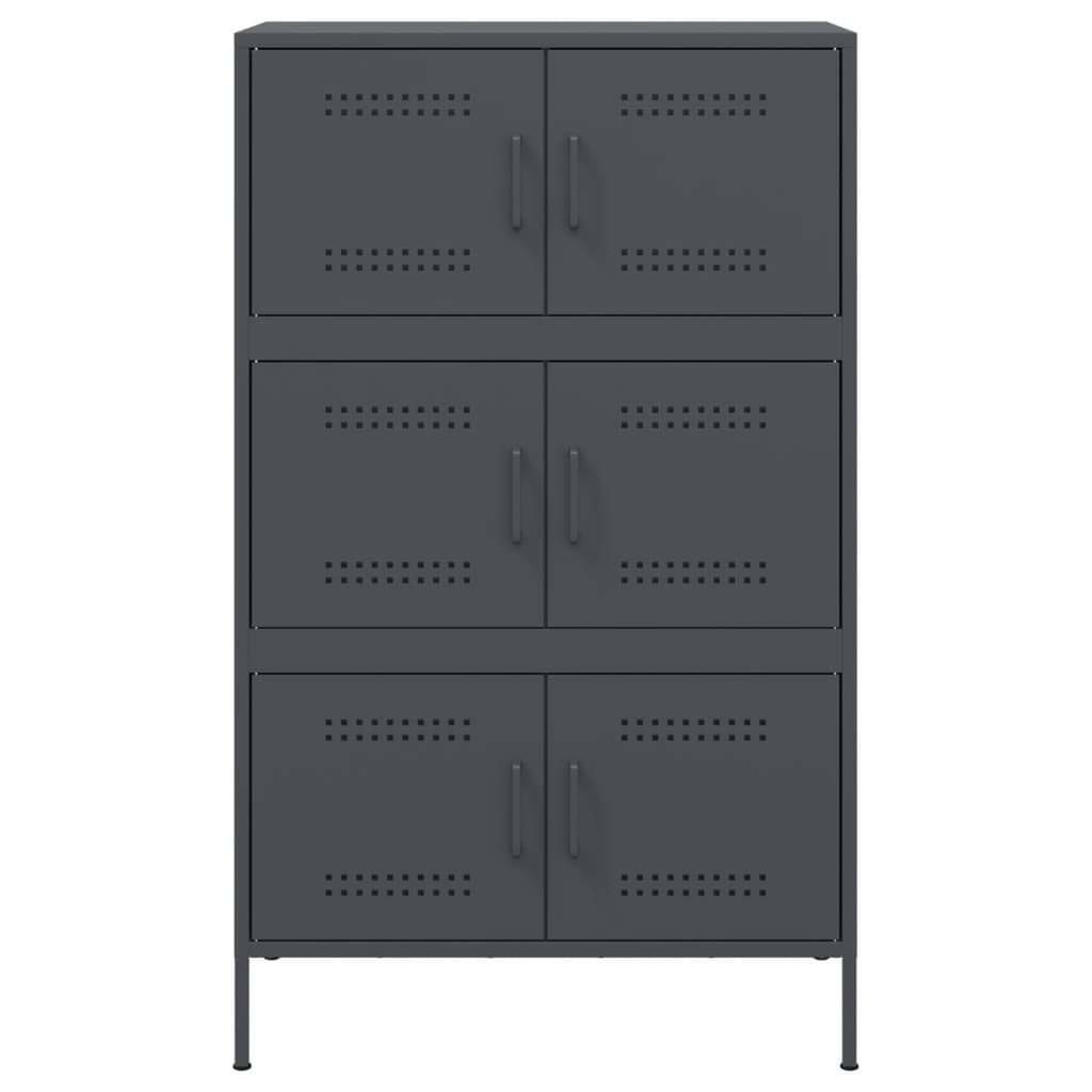 vidaXL Szafka, antracytowa, 68x39x113 cm, stal