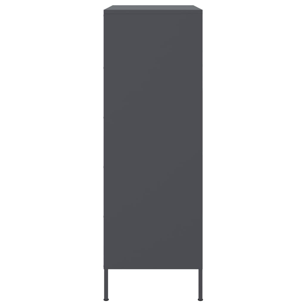 vidaXL Szafka, antracytowa, 68x39x113 cm, stal