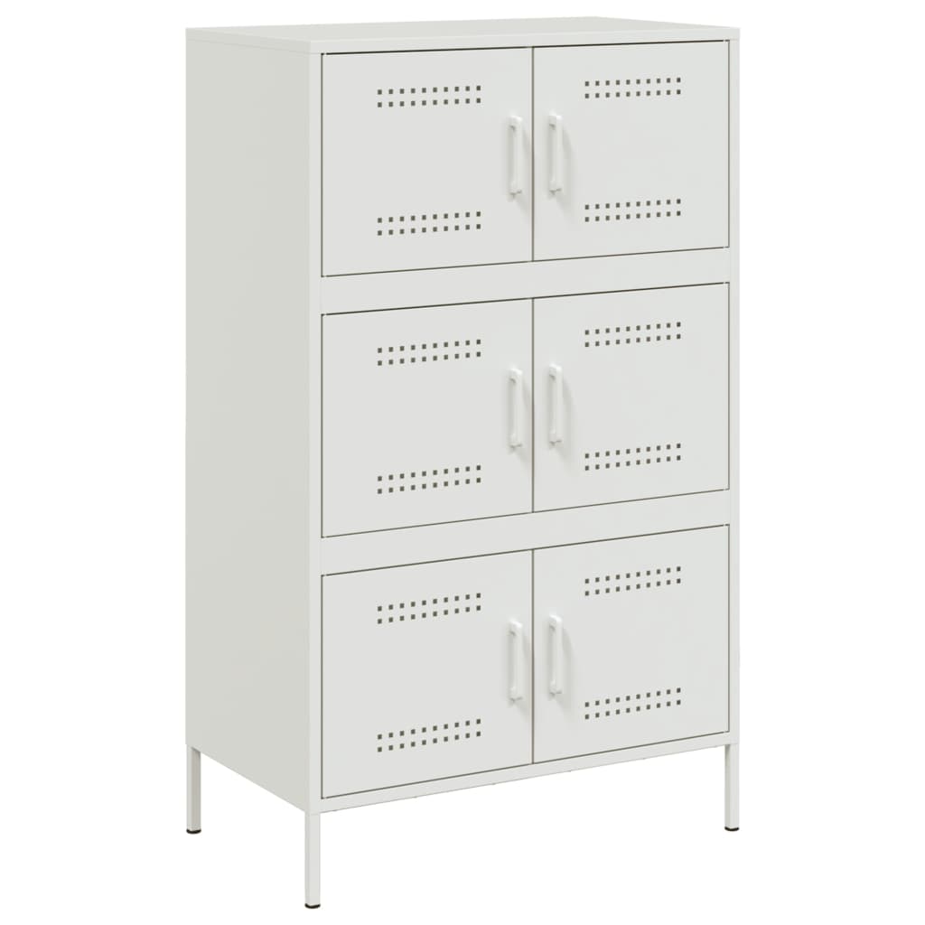 vidaXL Szafka, biała, 68x39x113 cm, stal