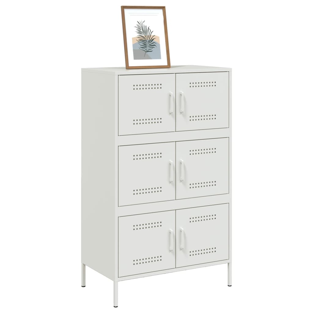 vidaXL Szafka, biała, 68x39x113 cm, stal
