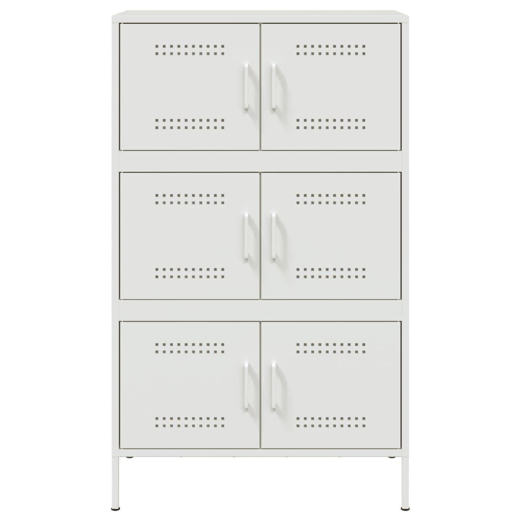 vidaXL Szafka, biała, 68x39x113 cm, stal