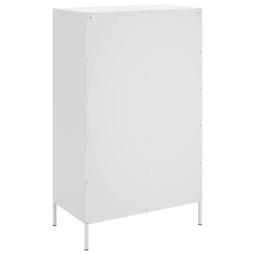 vidaXL Szafka, biała, 68x39x113 cm, stal