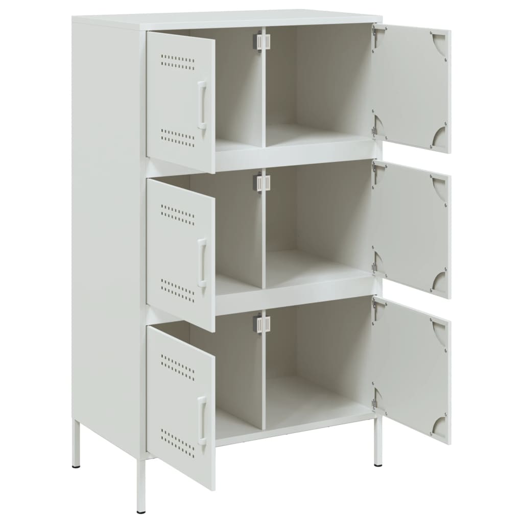 vidaXL Szafka, biała, 68x39x113 cm, stal