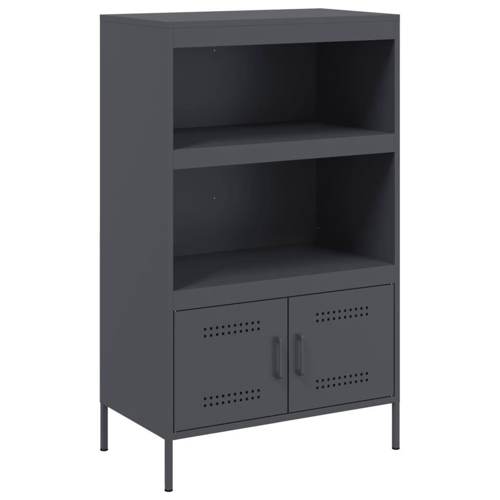 vidaXL Szafka, antracytowa, 68x39x113 cm, stal