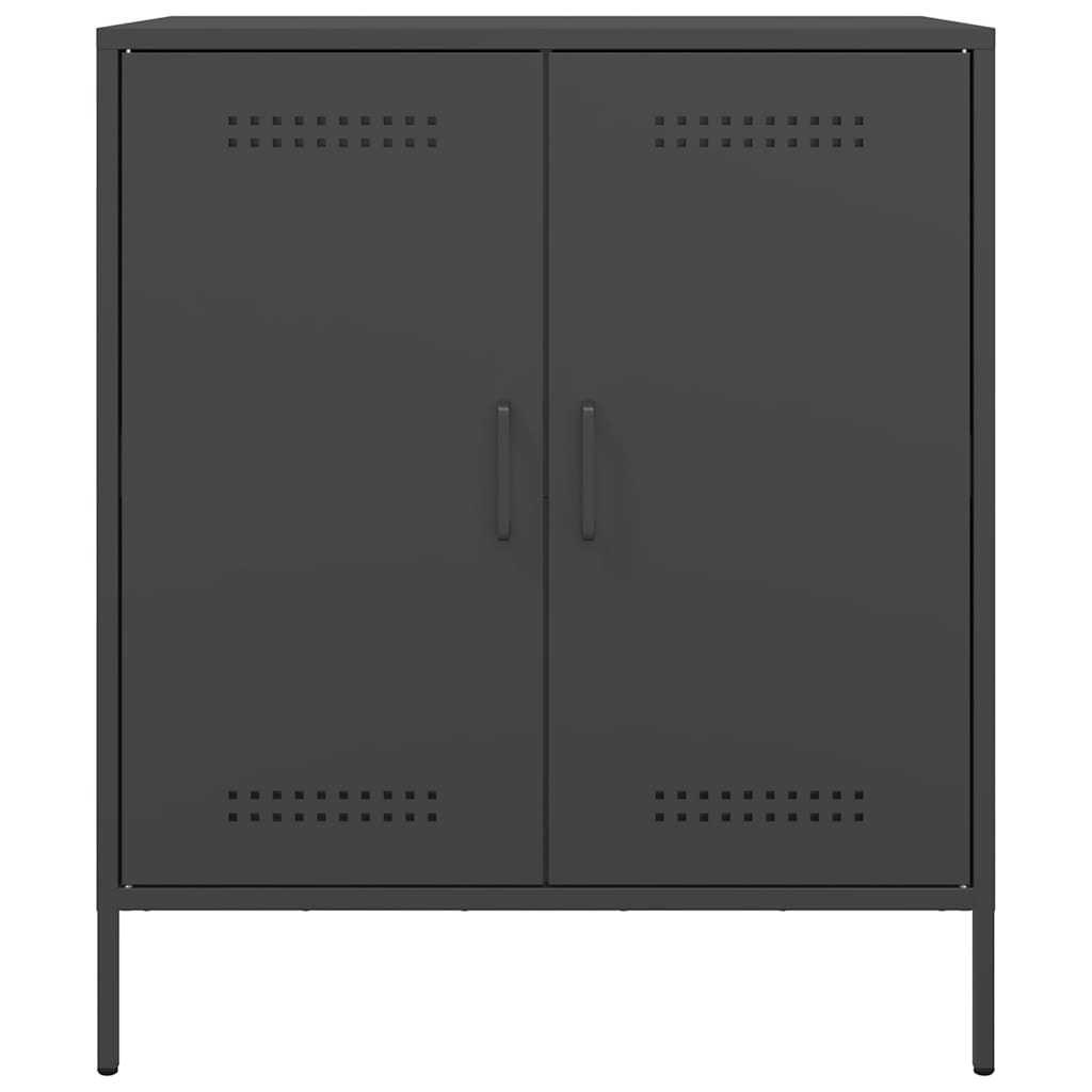 vidaXL Szafka, czarna, 68x39x79 cm, stal