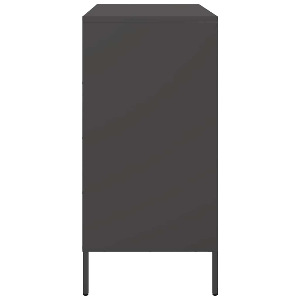vidaXL Szafka, czarna, 68x39x79 cm, stal